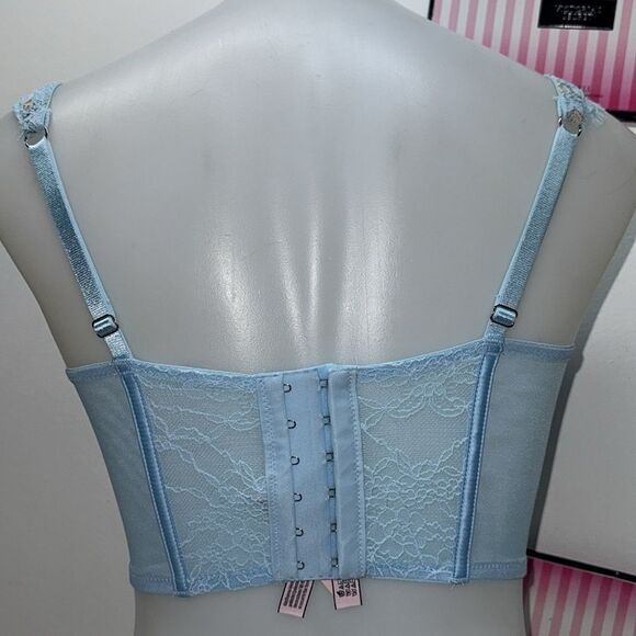 🍋Victoria's Secret lemon Bra Corset Set S-DD//Large v string New - Picture 7 of 10